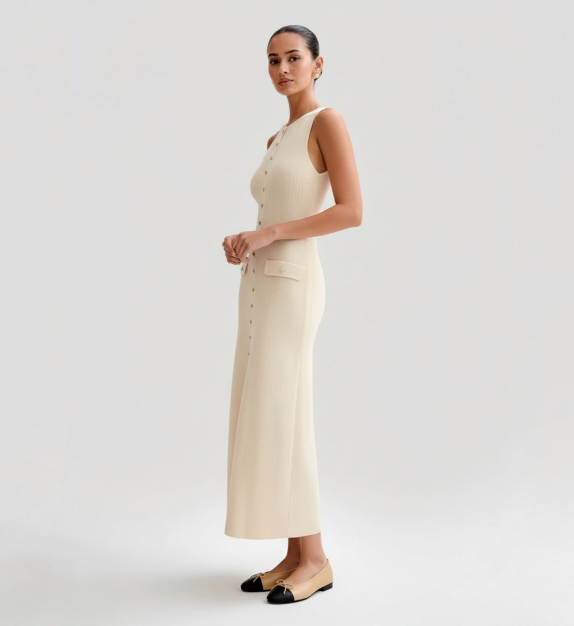 Midi Dress Beige