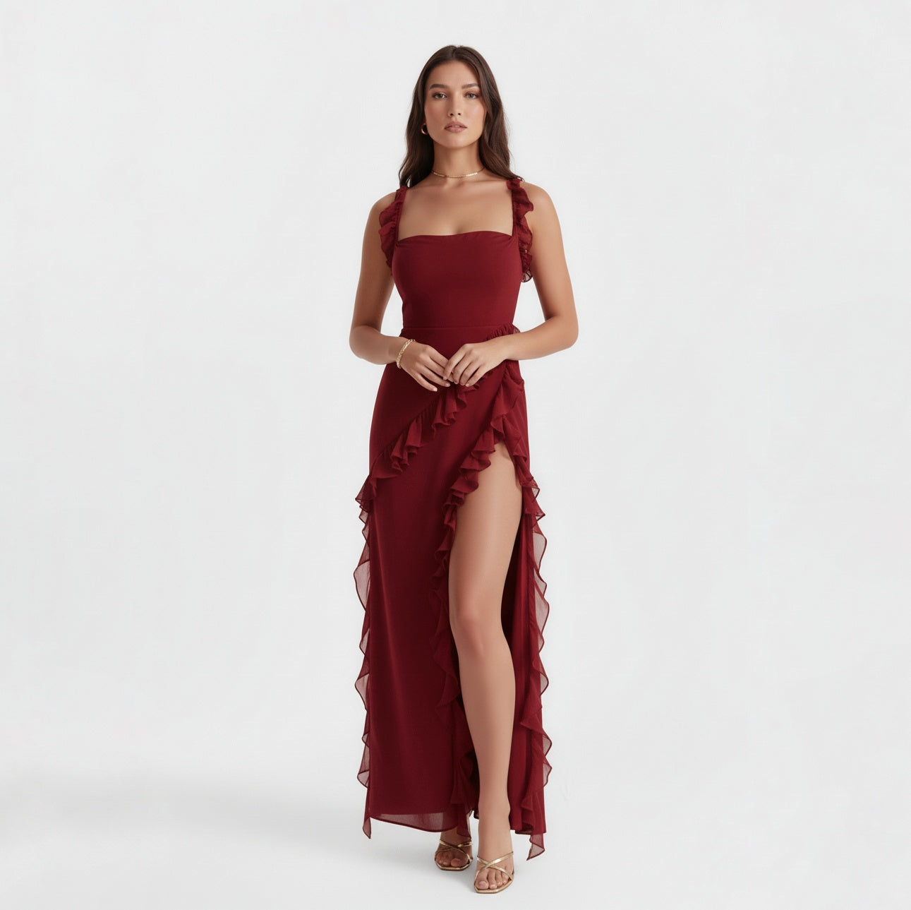 CLEMENTINE FLORAL LACE MAXI DRESS