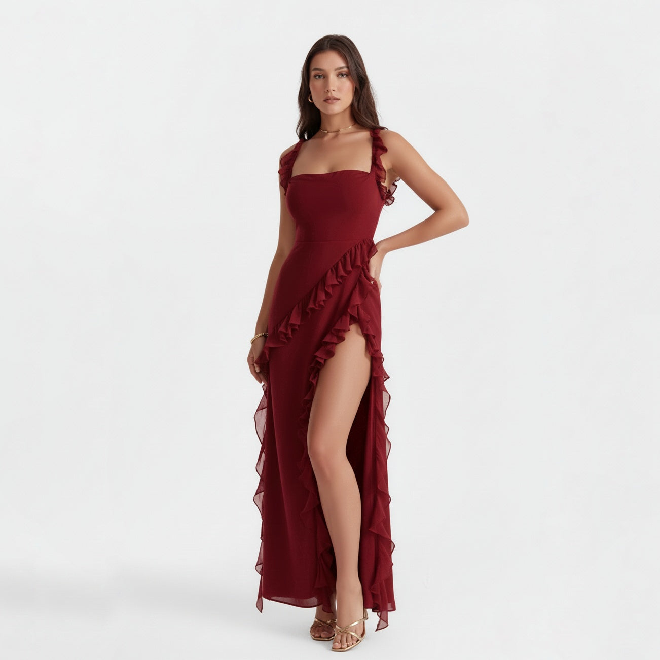 CLEMENTINE FLORAL LACE MAXI DRESS