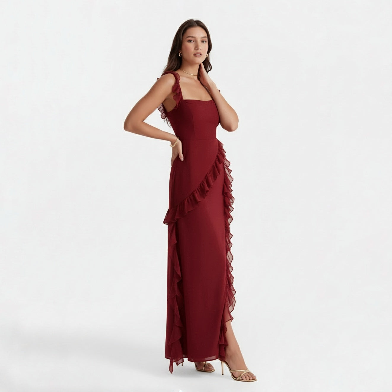 CLEMENTINE FLORAL LACE MAXI DRESS