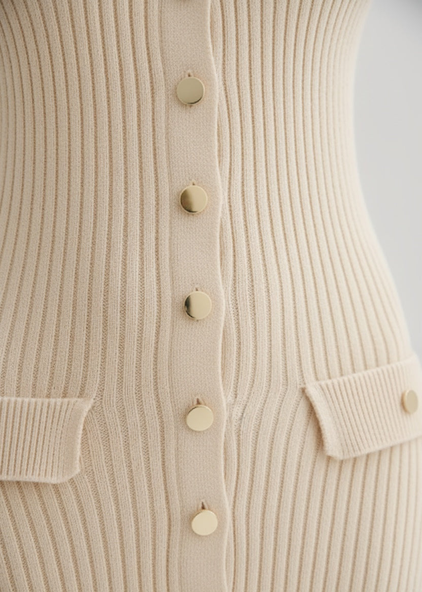 Midi Dress Beige