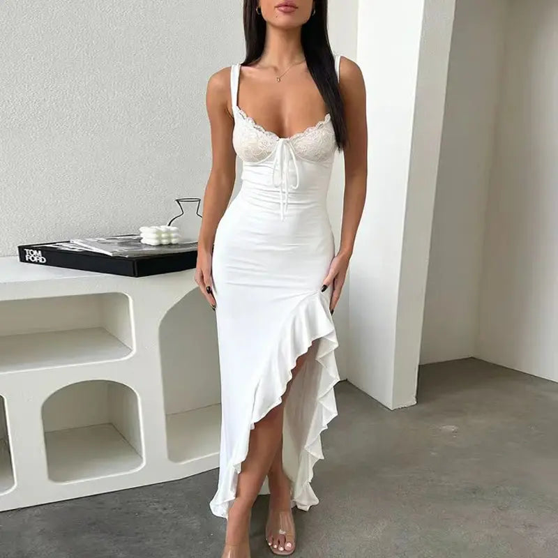 DAHLIA RUFFLE MAXI DRESS