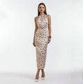 PALAZZO SPOTTED MIDI DRESS