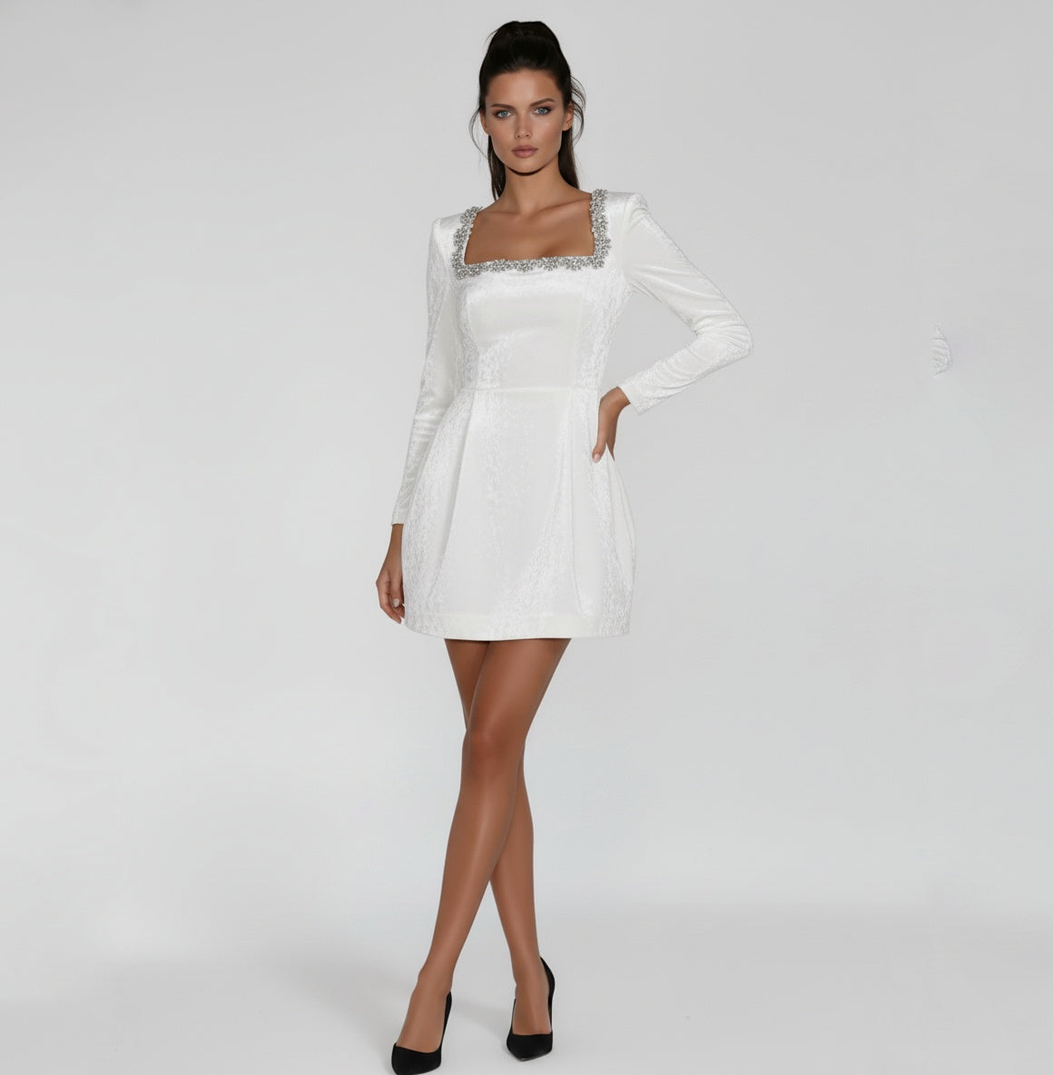 VERA VELVET MINI DRESS