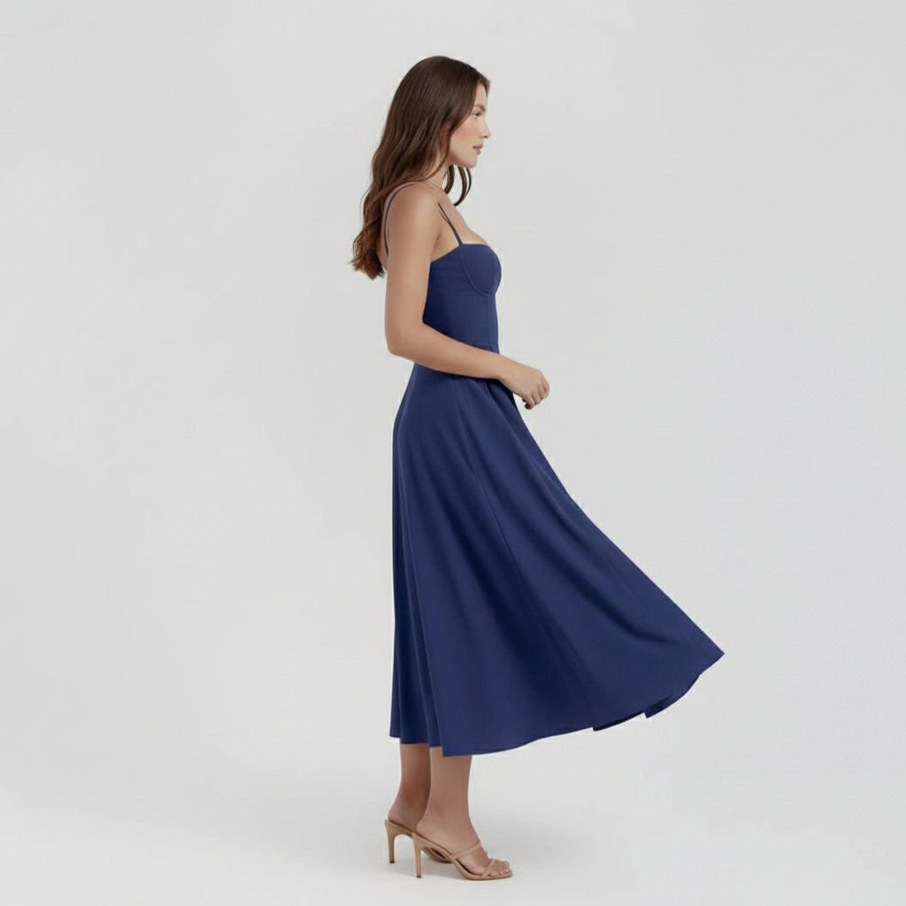 OPHELIA BLUE MIDI DRESS