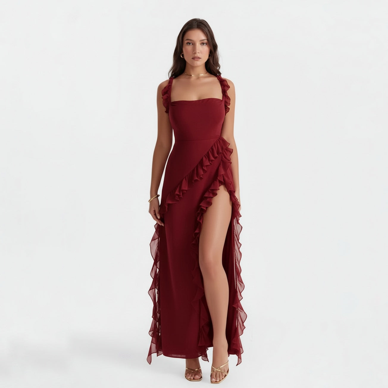 CLEMENTINE FLORAL LACE MAXI DRESS