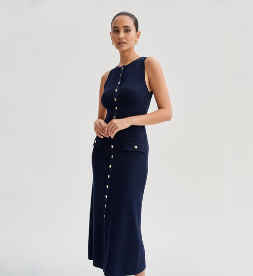Midi Dress Navy