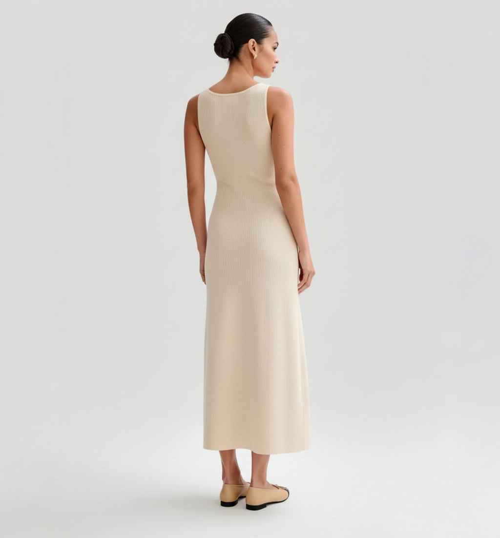 Midi Dress Beige