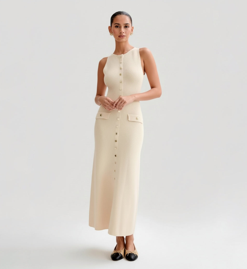 Midi Dress Beige
